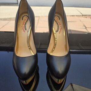 Charlotte Olympia Black Heels Sleek Design